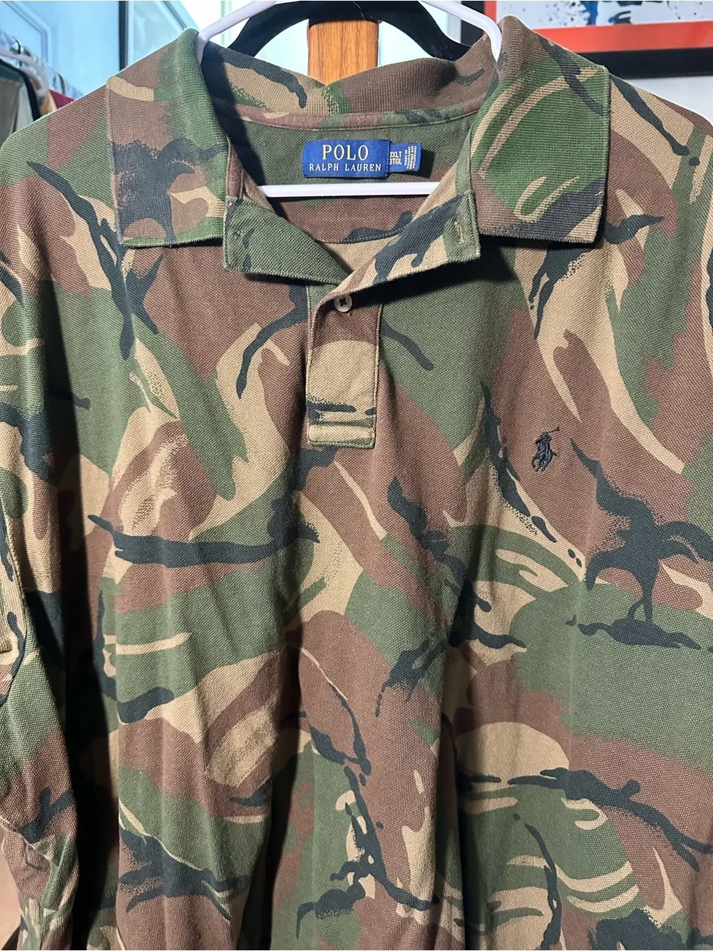 Polo Ralph Lauren Camo Print Polo Shirt 3XLT